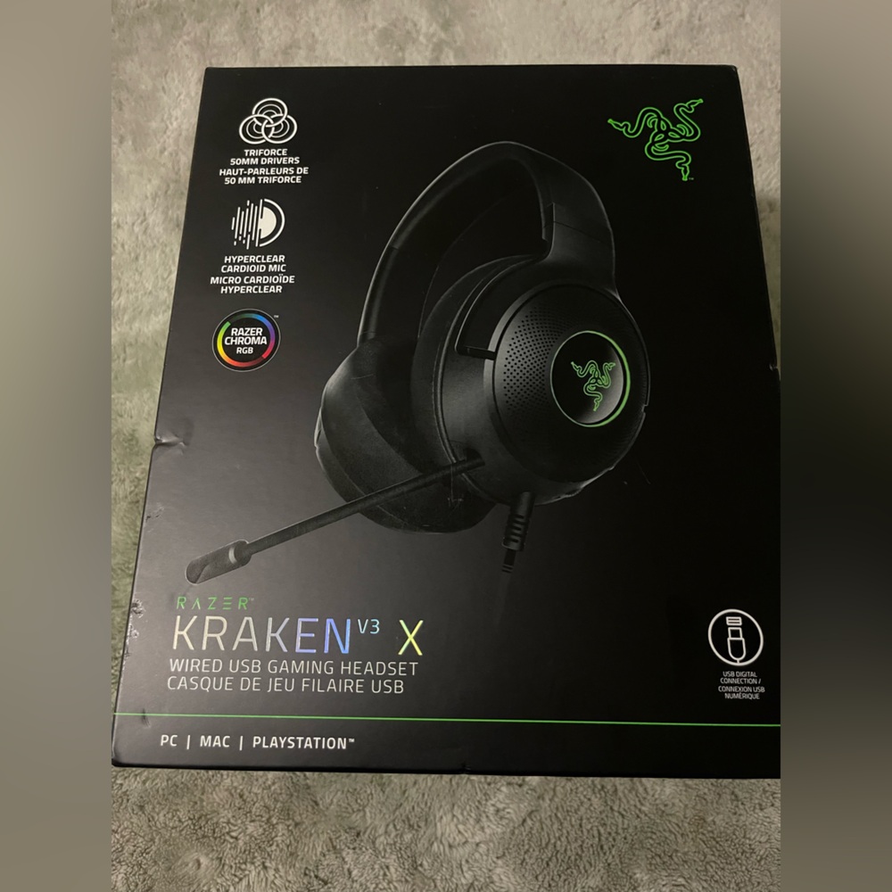 Razer Kraken V3 X USB Headset with Green Highlights